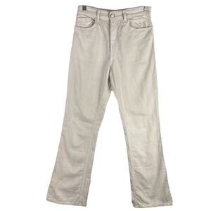 NWOT BIMBA Y LOLA Jeans EU 40/US M Cream Painted On Straight Leg Cotton 5-Pocket